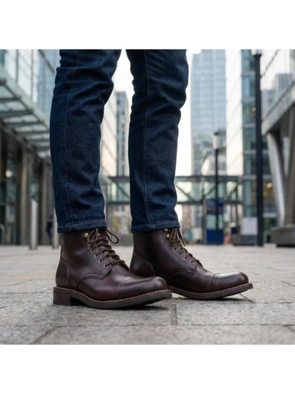 Men's Brown Pull Up Cap Toe Comfort Heritage Oxford Ankle Chukka Boot